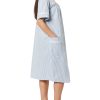 81ajtF98I8L.jpg Women Calf-Length Snap Front Knit Duster House Coat Robe ??Loose-Fitting Plush Bathrobe - Short Sleeve Bath Robe