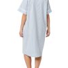 81yUpw5mwL.jpg Women Calf-Length Snap Front Knit Duster House Coat Robe ??Loose-Fitting Plush Bathrobe - Short Sleeve Bath Robe